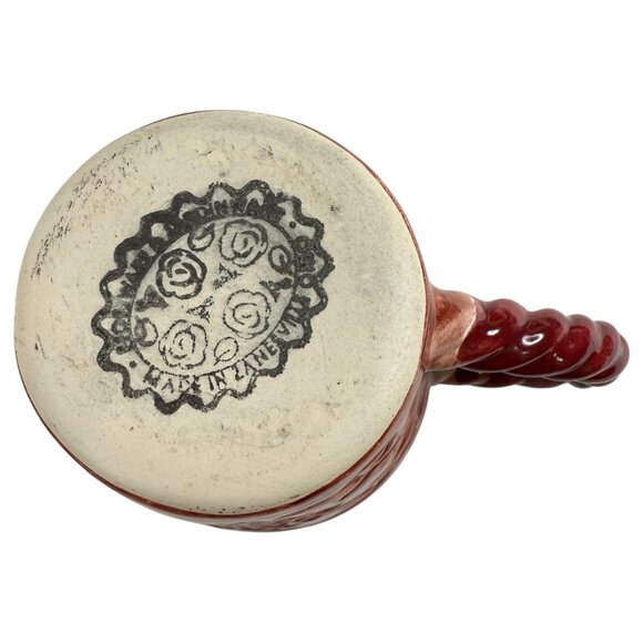 2 Fioriware Jardinware Grape Garland Embossed Leaf Coffee Mugs Twisted Handles - Picture 11 of 12